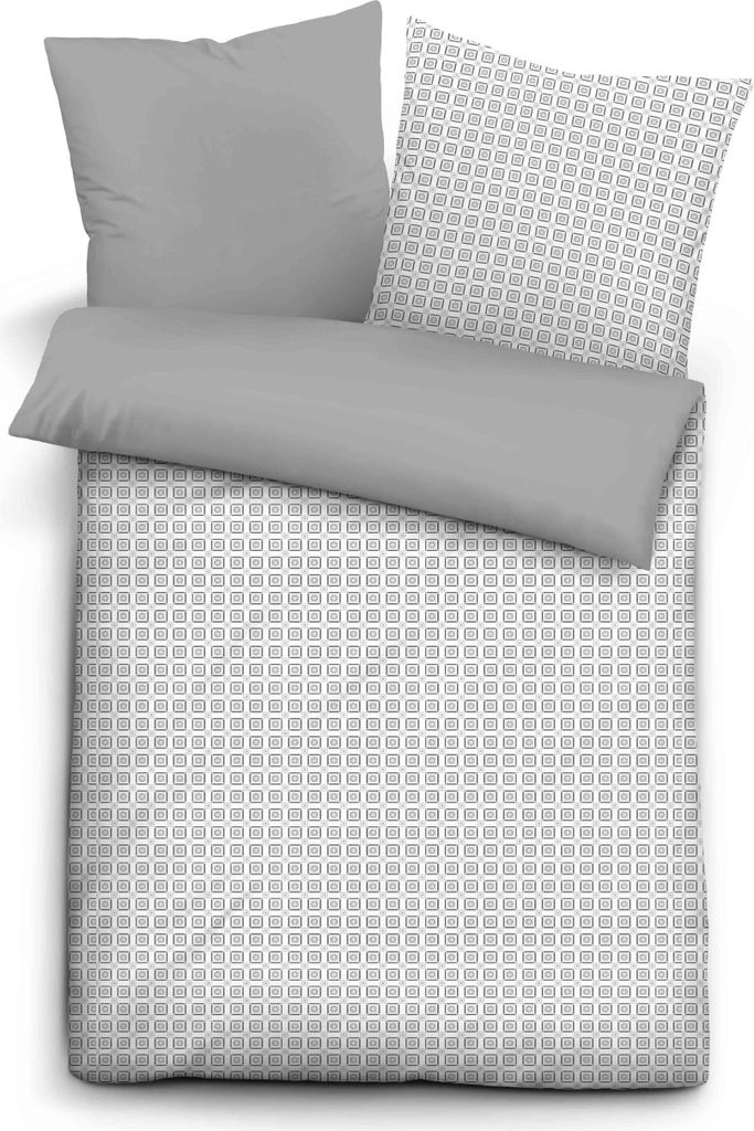 Cinque Renforce Bettwäsche 0041702 AVIANO color: sturmgrau, size: 1x 135x200 cm + 1x 80x80 cm