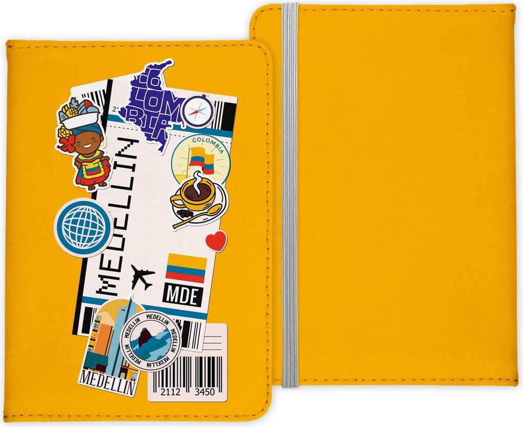 22Feels Medellin Souvenir Reisepasshülle Organizer Reisen Gadgets Kolumbien Südamerika Urlaub Kunst-Leder Etui Cover Frauen Männer Kinder