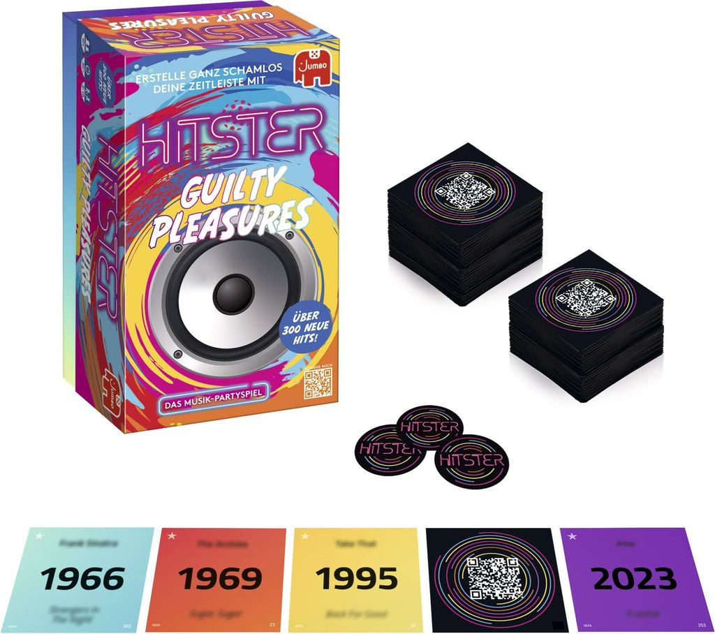 Jumbo Hitster - Guilty Pleasures (DACH), Brettspiel, Party, 16 Jahr(e), 30 min, 30 min