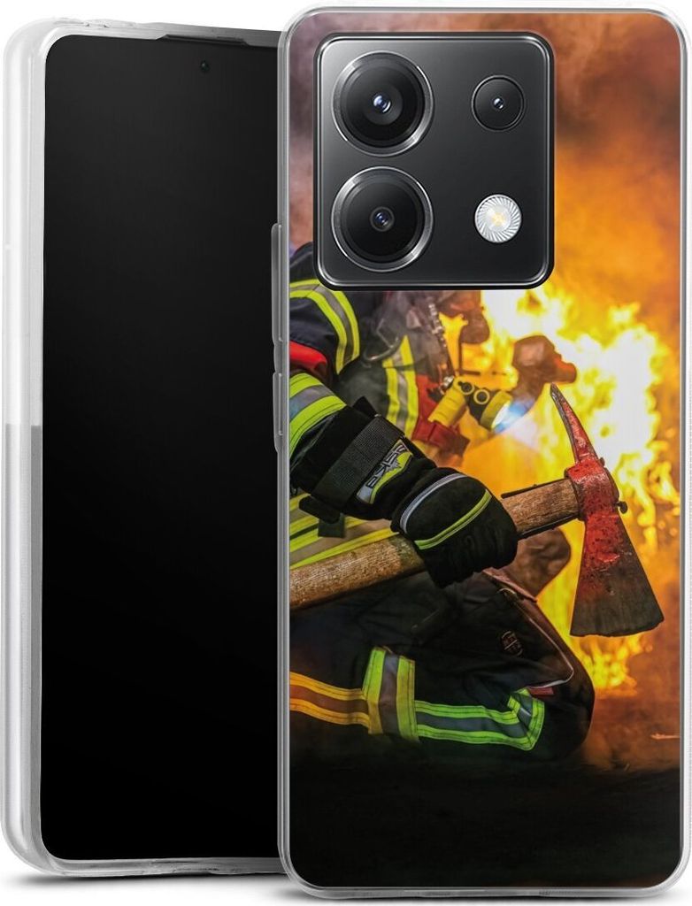DeinDesign Handyhülle für Xiaomi Poco X6 Silikon Hülle Case Smartphone Schutzhülle Feuer Feuerwehr Lebensretter