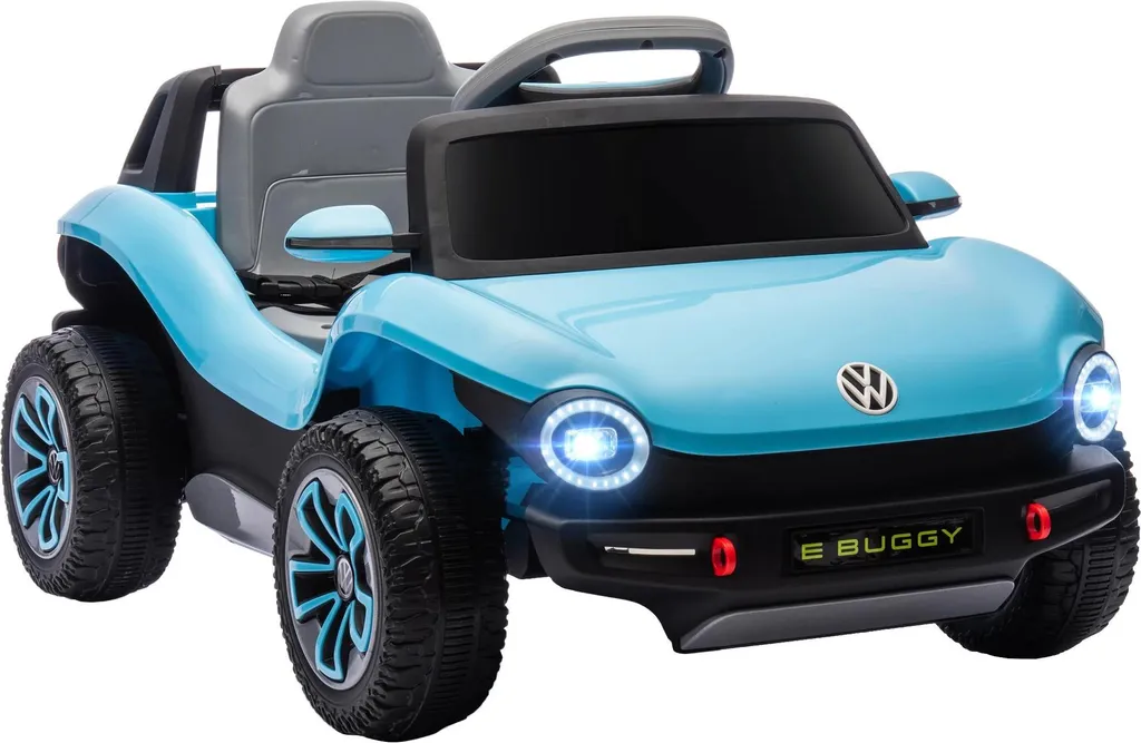 Voiture électrique enfant 12V bleue avec télécommande et double moteur