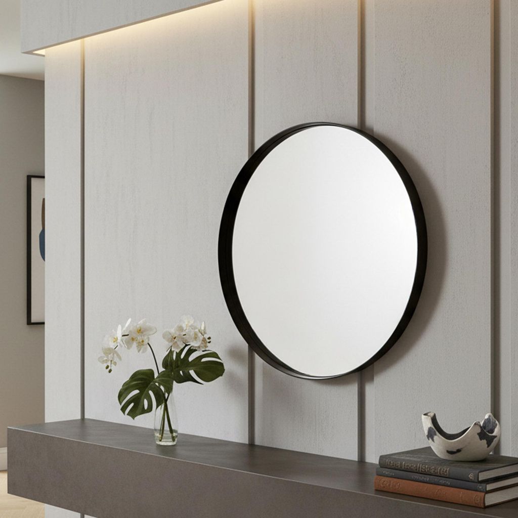 riess-ambiente Runder Wandspiegel PORTRAIT 60cm schwarz mit Produktbild 