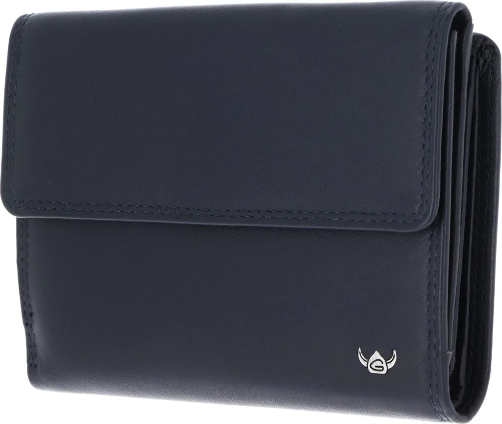 Golden Head Pelle portafoglio Polo RFID Protect Damenbörse 2137 Marineblau blu scuro
