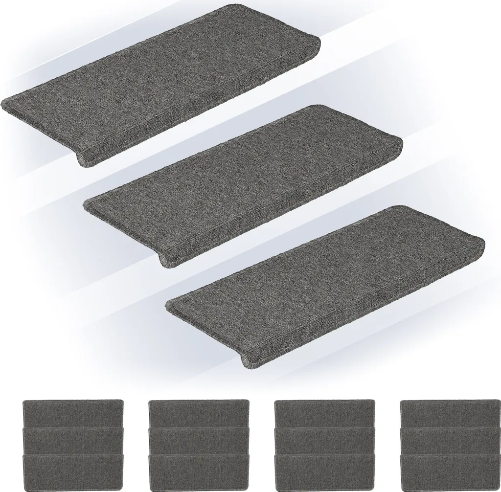 Tapis de sol pour escalier intérieur lot de 15 marches forme rectangle