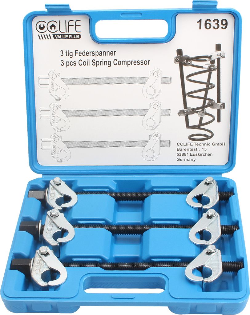 CCLIFE 3tlg Universal Federspanner Federn Spanner Tuning Tieferlegung Federbein Spannen