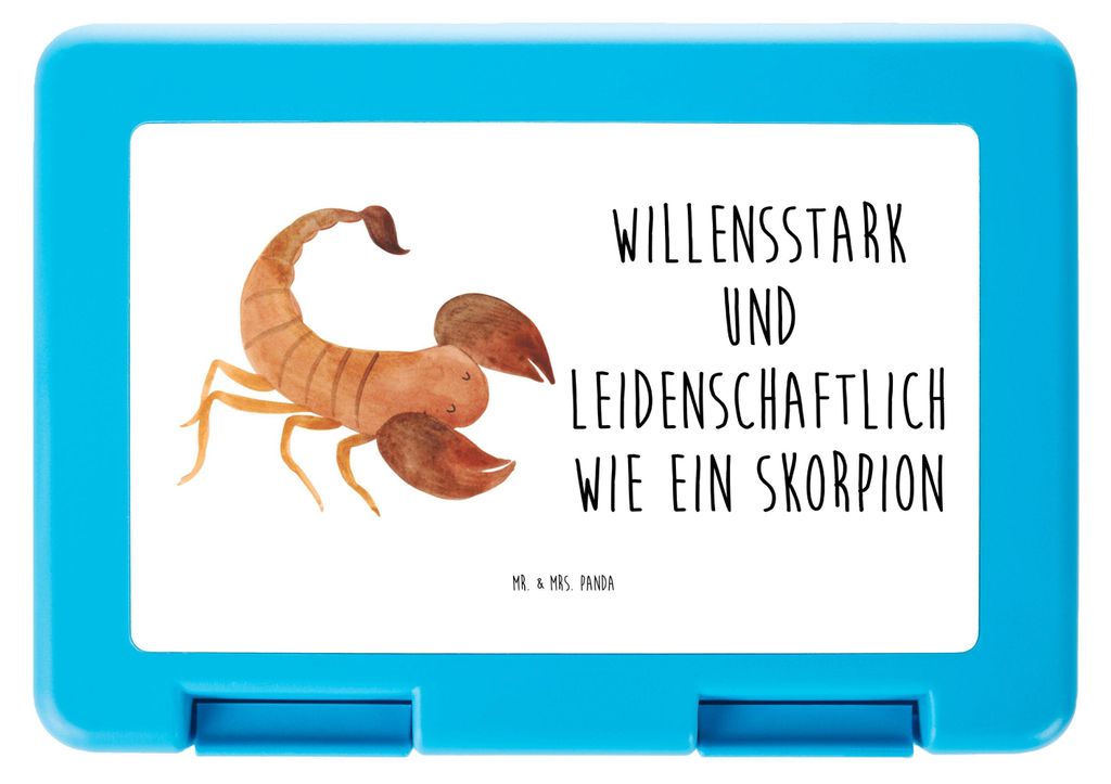 Mr. & Mrs. Panda Bentobox Sternzeichen Skorpion - Weiß - Geschenk, Skorpione, November, Frischhaltedose, Bento Box, Geburtstag, Oktober, Vorratsbe...