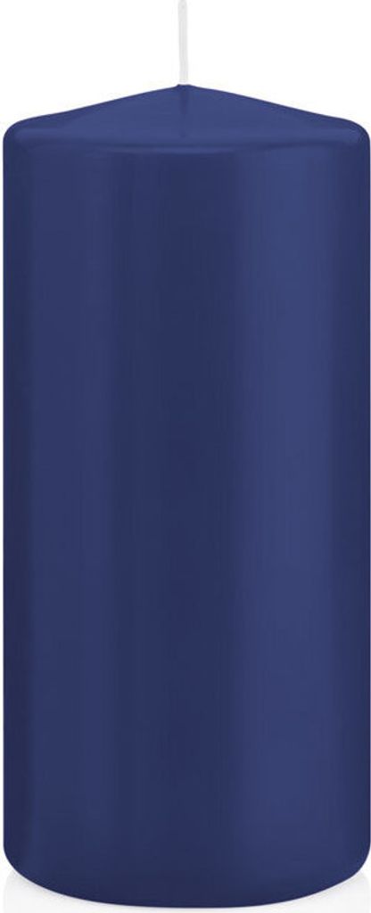 Kerzen Dunkelblau, Stumpenkerzen Dunkelblau 15 x 6,8 cm (H x Ø), 12 Stück, Wiedemann Kerzen, Markenkerzen Germany in RAL Qualität