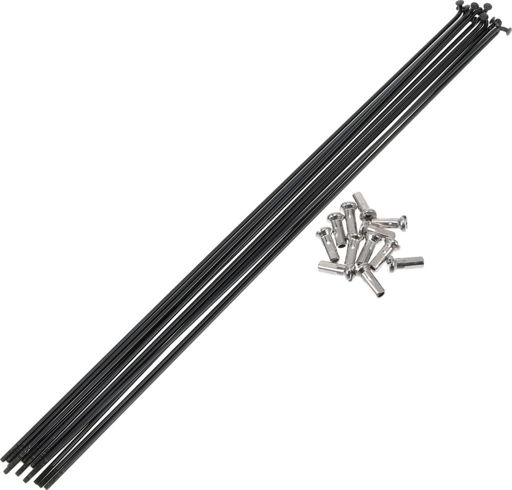 Fahrradspeichen 14G 287mm Länge Fahrradrad Speichen 304 Edelstahl Schwarz 1 Satz