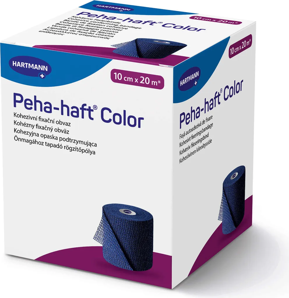 Hartmann Peha-haft Benda elastica di fissaggio a colori, blu 10 cm x 20 m | confezione (1 pezzo) - 6