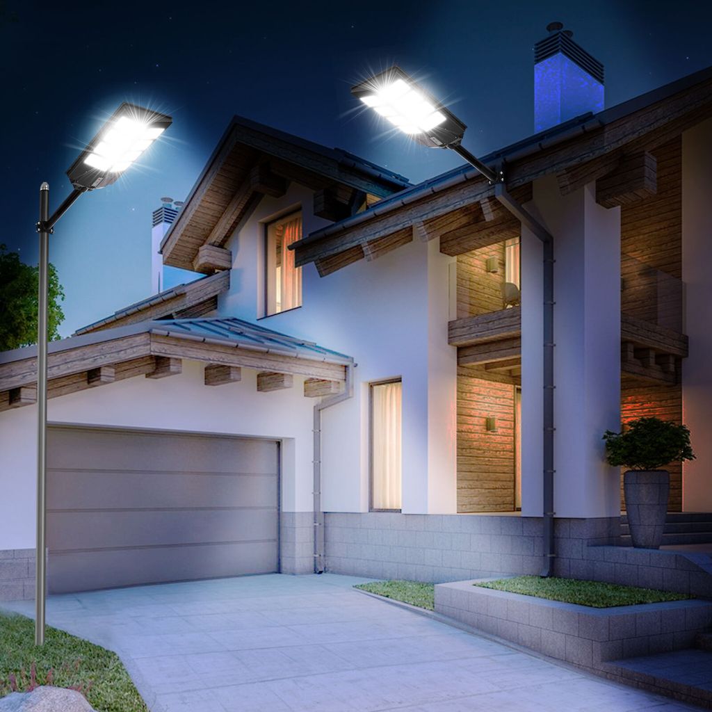 60000lm Straßenlaterne 560 LED Solar Lampe Strahler Produktbild 3