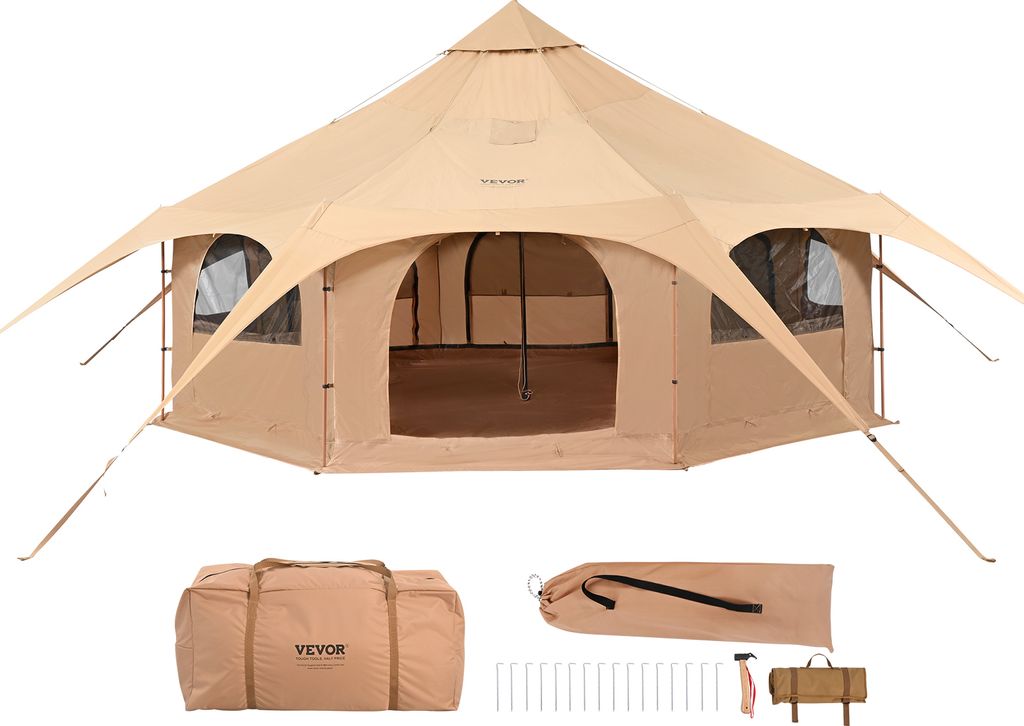 VEVOR Campingzelt – Glocken- & Jurtenzelt, TC-Baumwolle & Produktbild