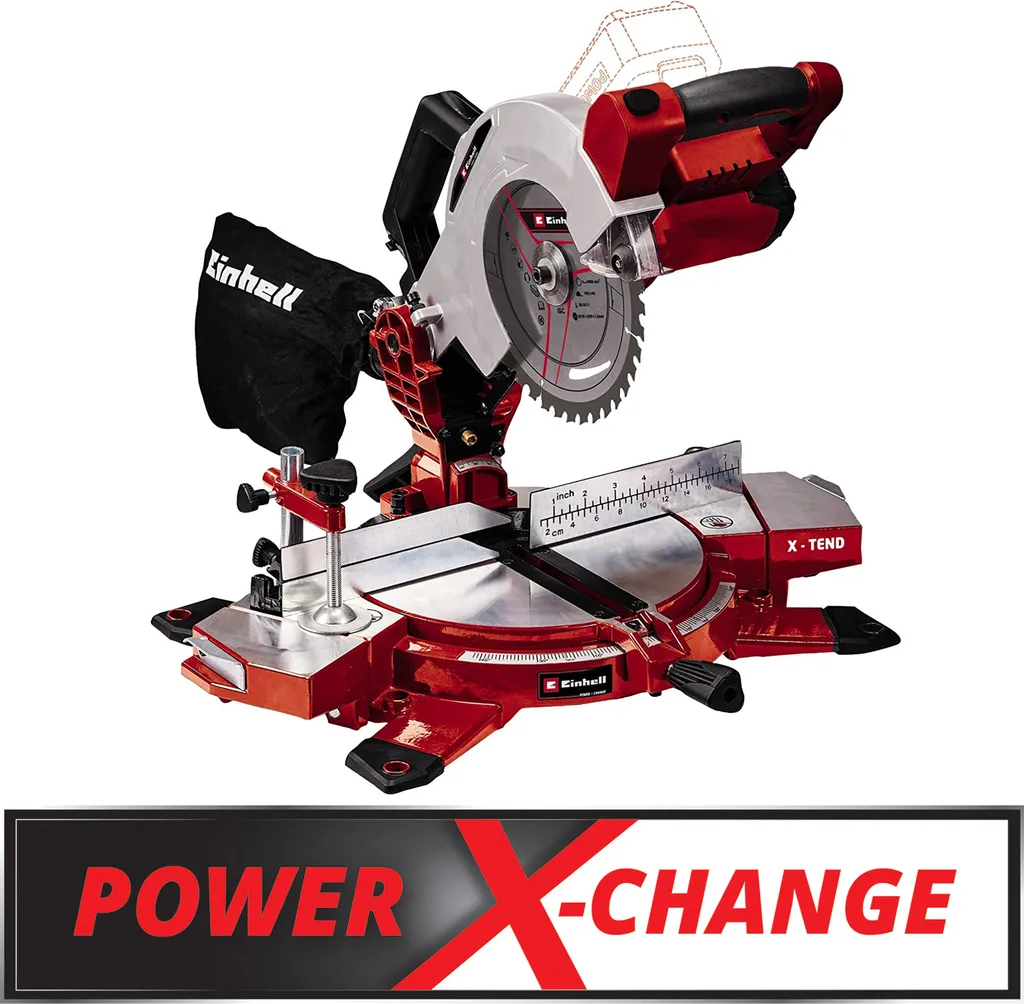Scie Circulaire à Onglets 210mm Einhell TE-MS 18/210 Li Solo Compacte 18V - 31