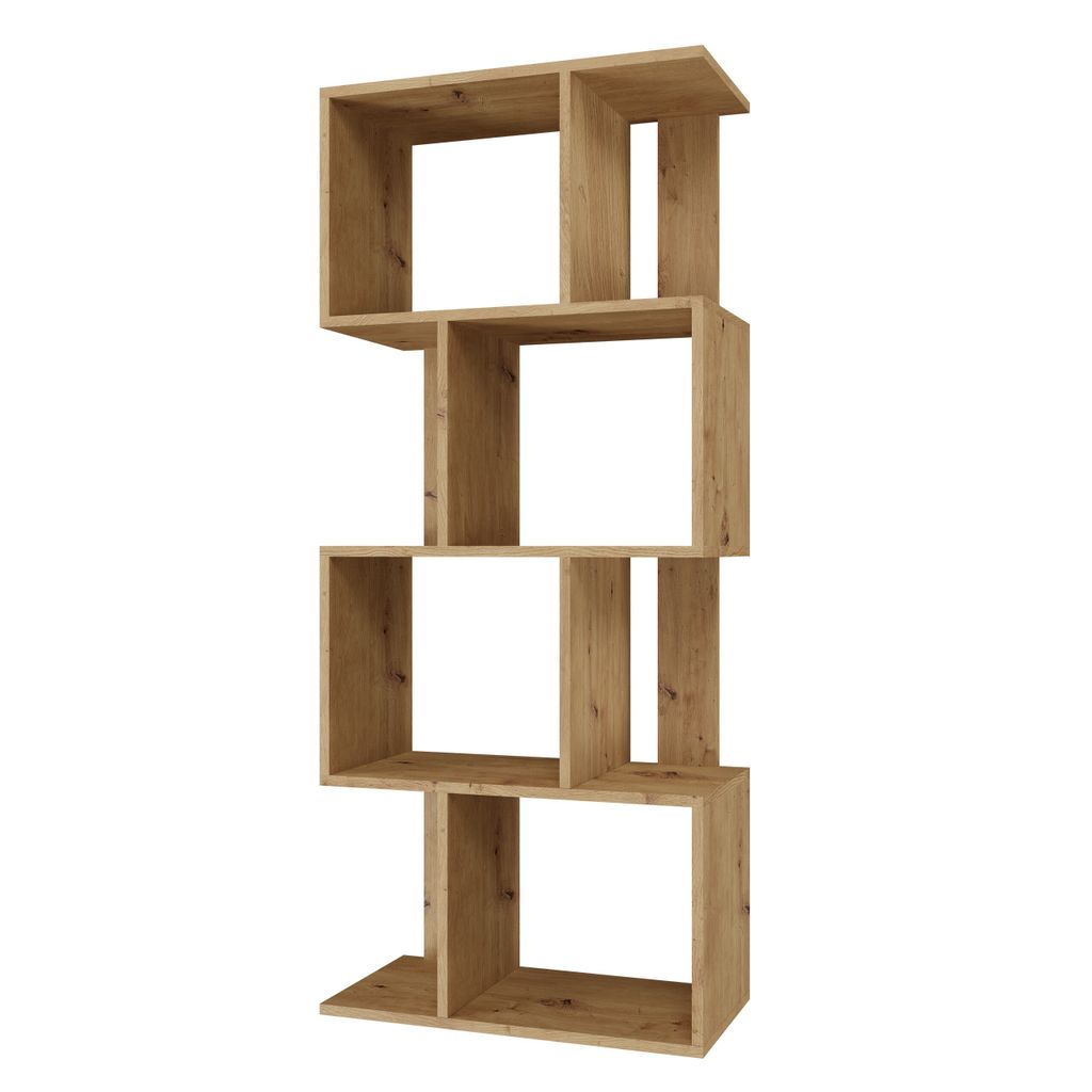 Scaffale FIESTA 4P 59.5x30x140 cm, quercia artigianale Immagine del prodotto 