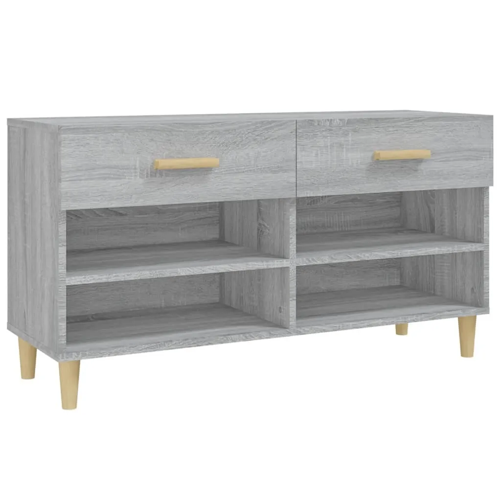 vidaXL Scarpiera Grigio Sonoma 102x35x55 cm | Mobile Ingresso Salvaspazio
