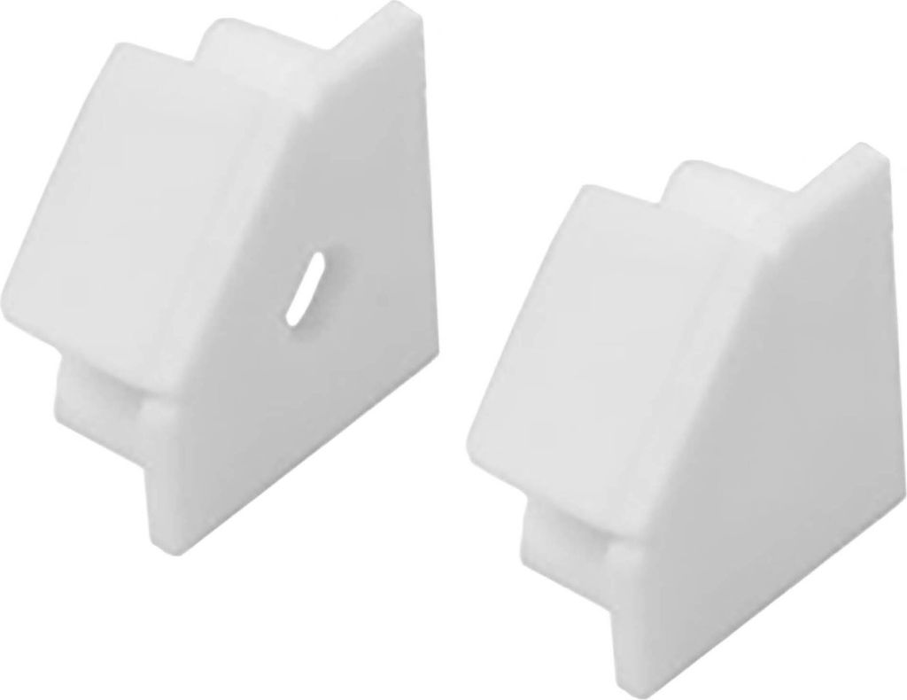 A19 LED Aluprofil Weiss Eckprofil 90° 2x Endkappe