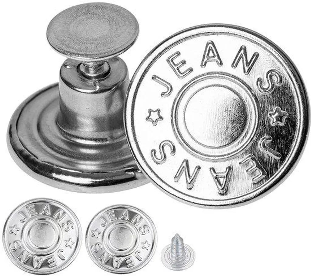 Jeu de 30 boutons de rechange en laiton argenté pour vestes et manteaux