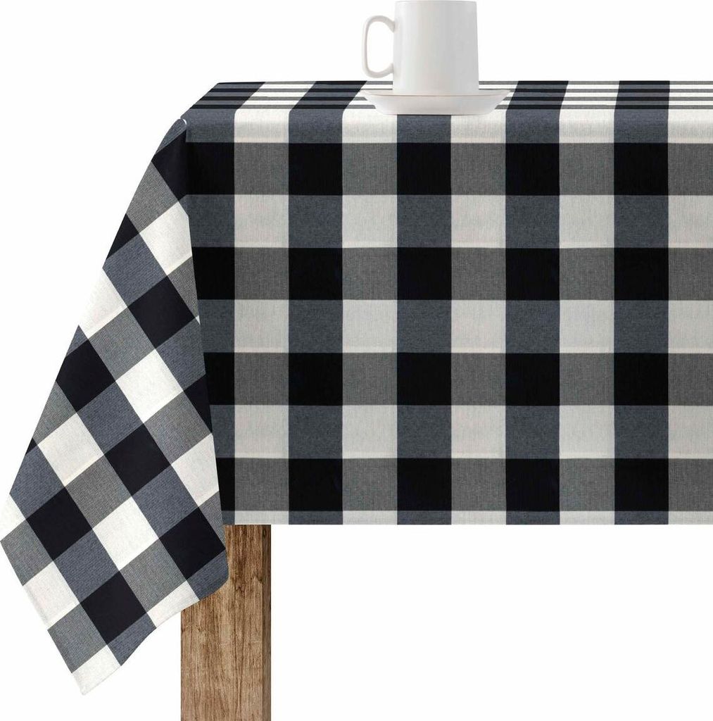 BELUM , Fleckentischdecke 550-12, Karierte Tischdecke Vichy Größe; 155x155 cm, Fleckentischdecke NICHT Wachstuch, Tischdecke Vichy Schwarz, Geweb...