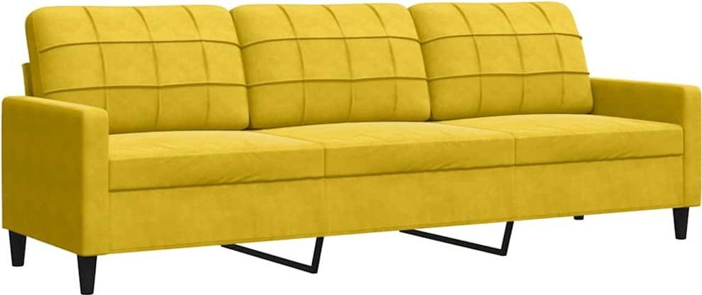 vidaXL 3-Sitzer-Sofa Gelb 210 cm Samt
