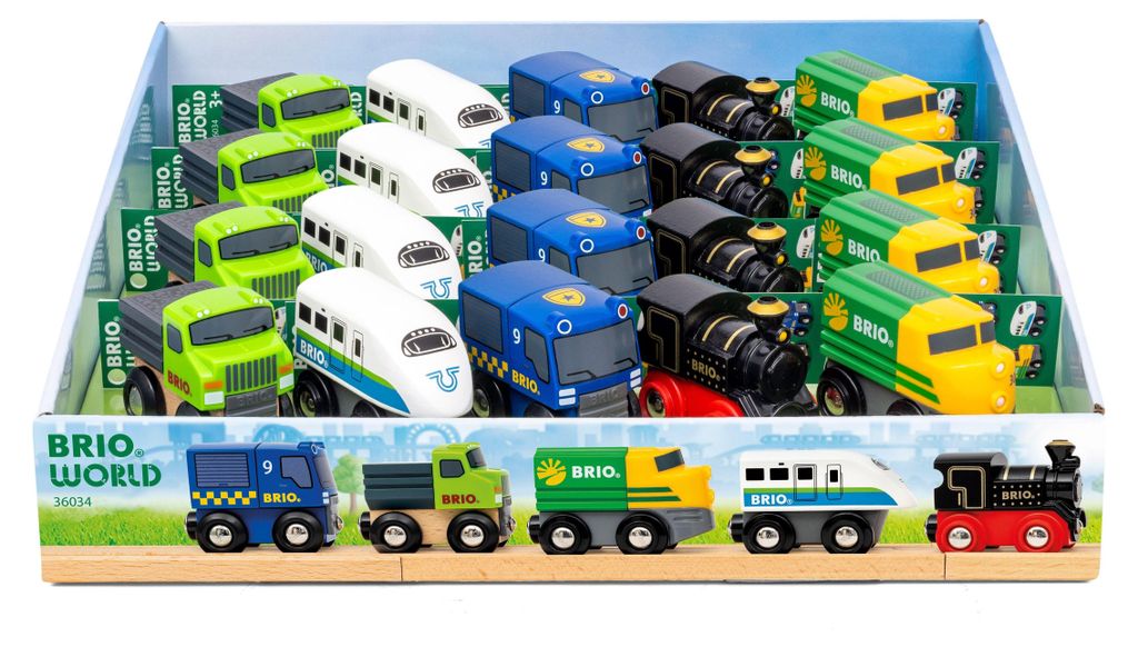 BRIO World - Mini-Züge & -Fahrzeuge in VKK mit VE 20