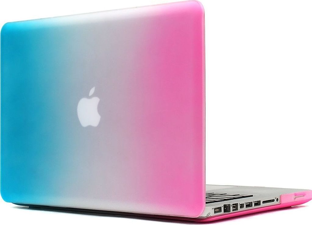 Mobigear Rainbow Matte MacBook Pro 13 Zoll (2008-2012) Hardcase Hülle MacBook Case - Blau / Pink - Model A1278