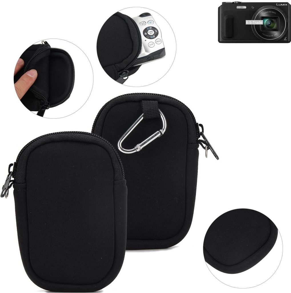 K-S-Trade Kameratasche kompatibel mit Panasonic Lumix DMC-TZ58 Schutz-Hülle Kompaktkamera Tasche Travelbag sleeve case Neopren-Hülle Fototasche