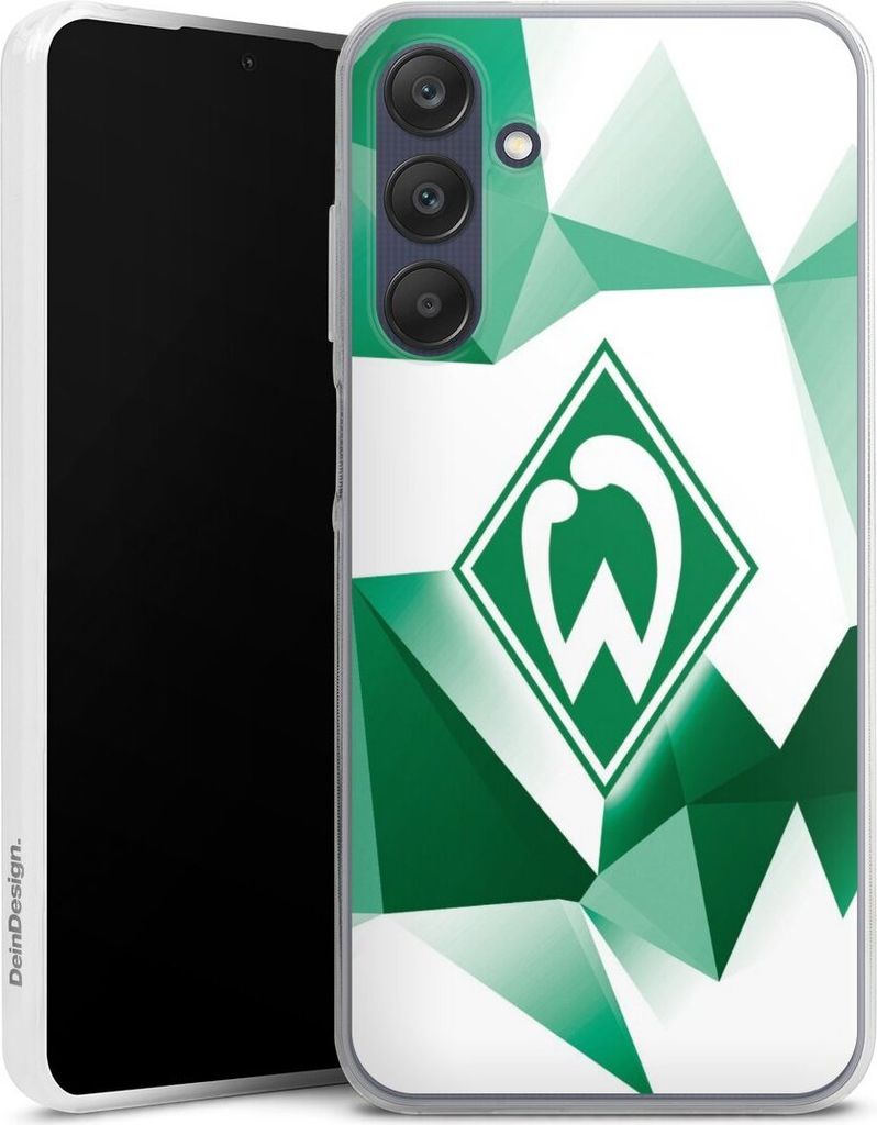 DeinDesign Slim Hülle für Samsung Galaxy A25 5G Silikon Case Ultra Dünn Handyhülle Offizielles Lizenzprodukt SV Werder Bremen Tarnmuster