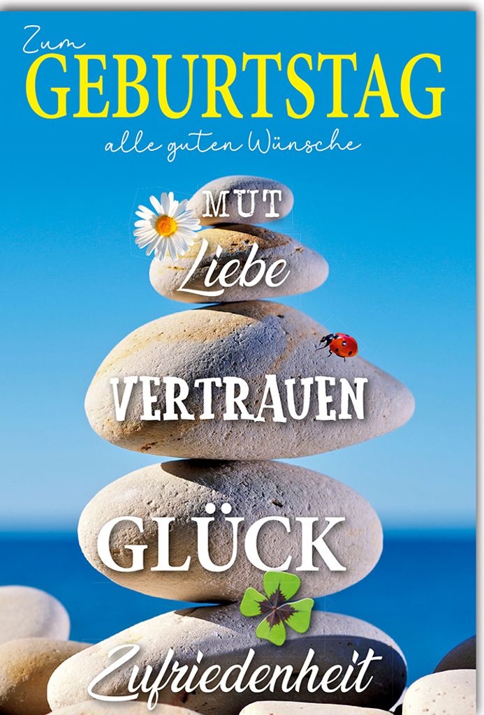 Geburtstag - Glückwunschkarte im Format 11,5 x 17 cm - Steinturm