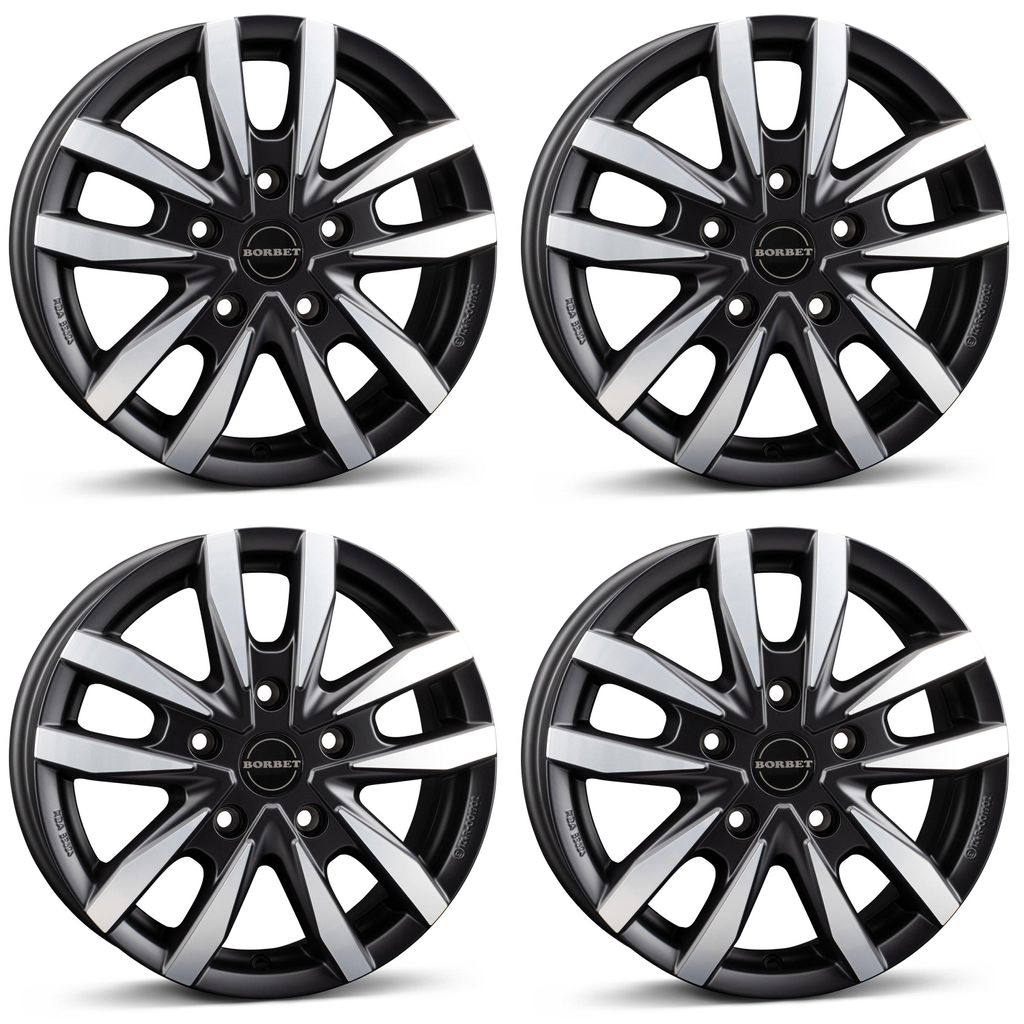 4 Borbet Felgen CW5 6.0x16 ET68 5x118 SWMP für Citroën Jumper 5x118 SWMP für Citroën Jumper Aluräder