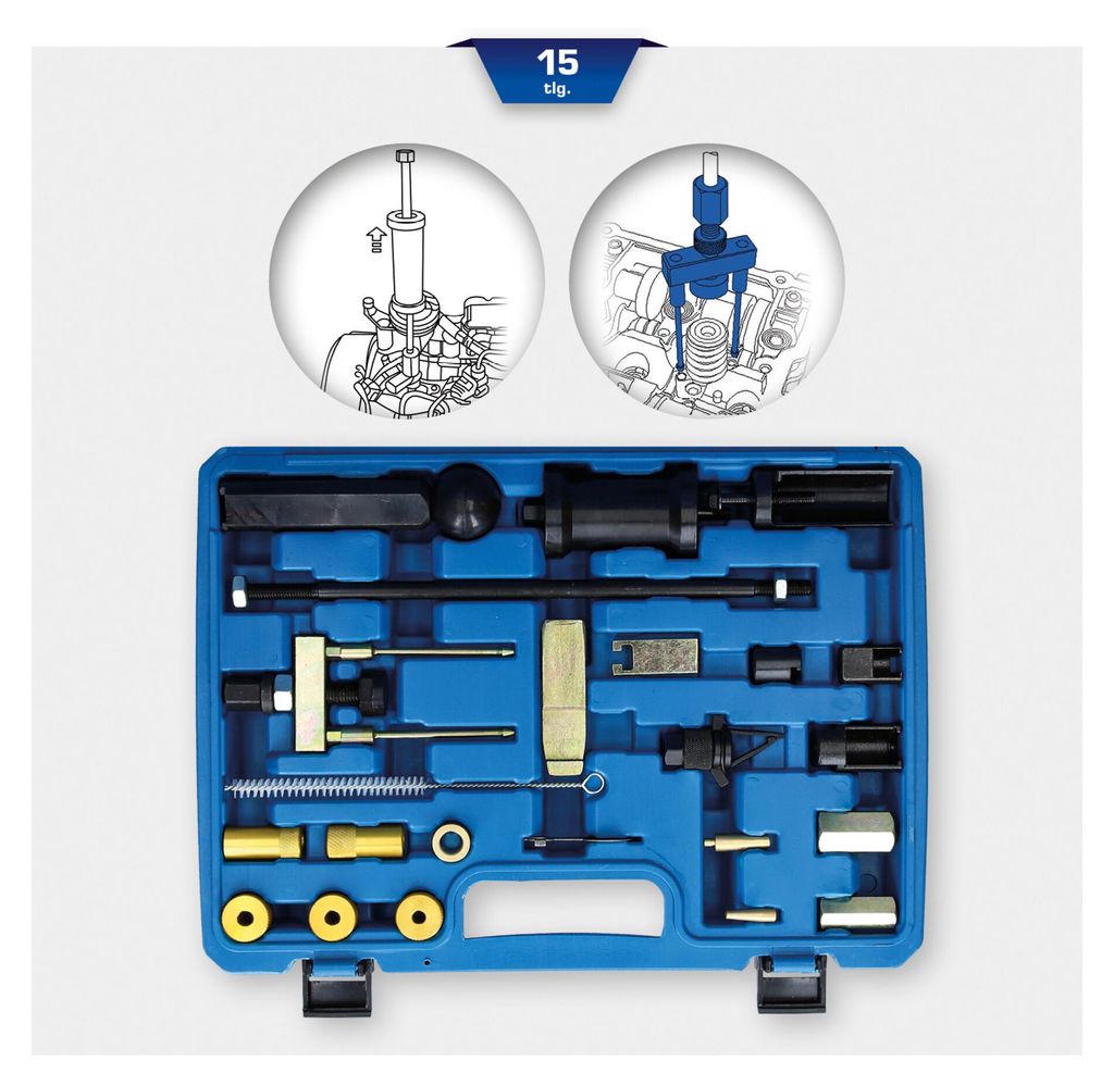 Brilliant Tools BT551360, Audi, Seat, Škoda, Volkswagen T10133, T10133/1, T10133/2, T10133/3, T10133/5, T10133/6, T10133/7,..., 2,97 kg, 15 Stück...