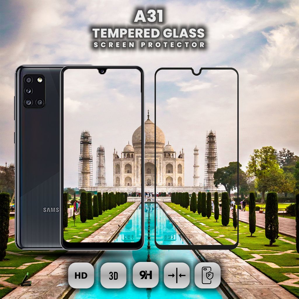 Samsung Galaxy A31 – gehärtetes Glas 9H – 3D-Displayschutz in Superqualität