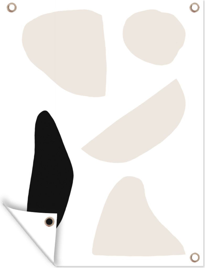 MuchoWow 60x80 cm Outdoor-Poster Gartendeko Sichtschutz Garten Poster für den Garten Pastell - Abstrakt - Minimalismus