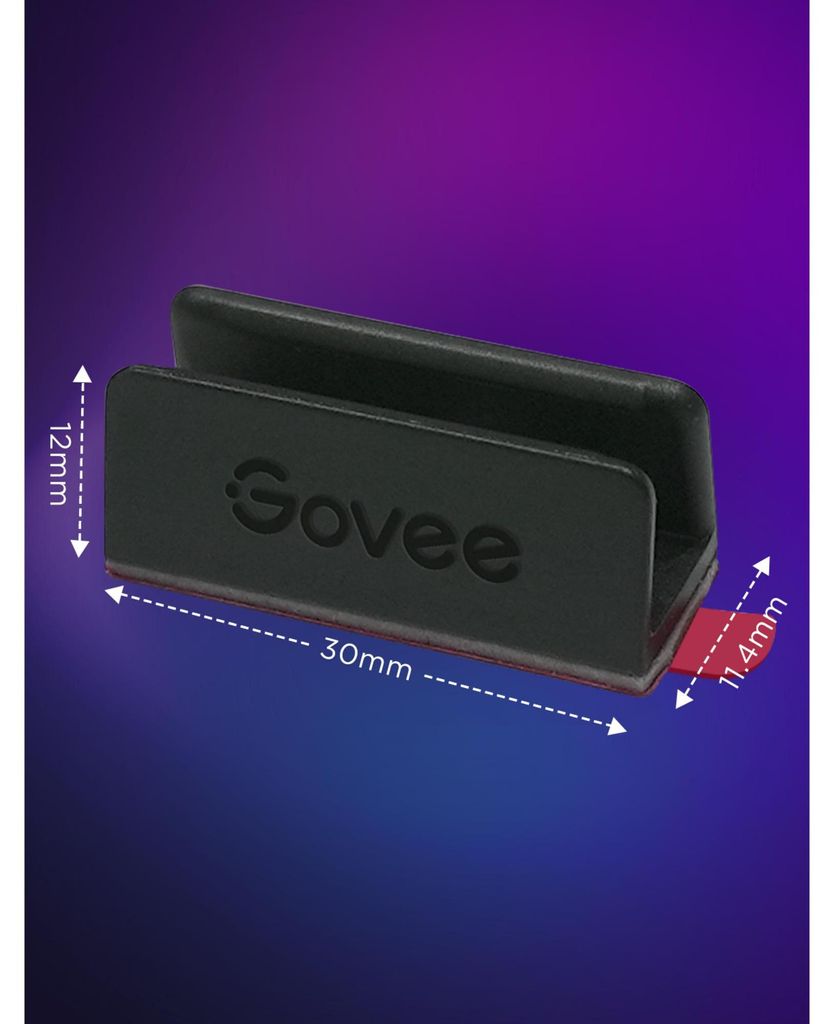 Govee Neon Rope Light 2 Mounting Brackets (20 pcs) black Obrázok produktu 