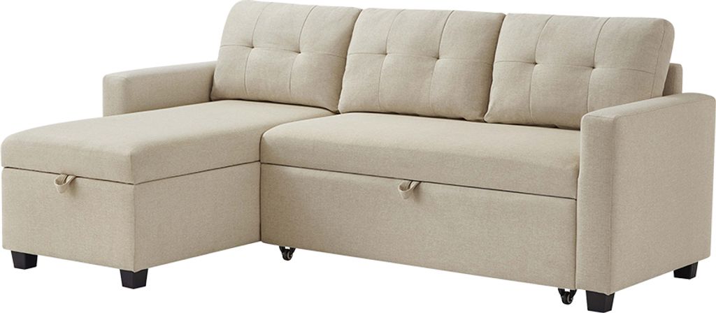 Sofa L-Form Vitalispa Campina Beige 226 x 163 cm mit Produktbild 