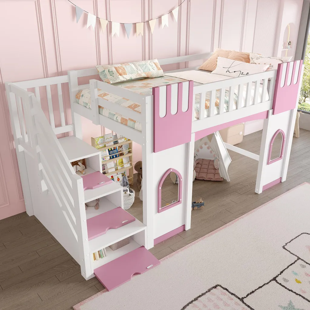 Lit combiné gain de place 90x200 cm pour optimiser une petite chambre