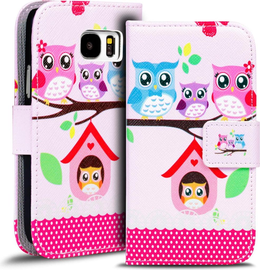 Handy Tasche für Samsung Galaxy S8 Plus Hülle Kunstleder Motiv Schutzhülle Case