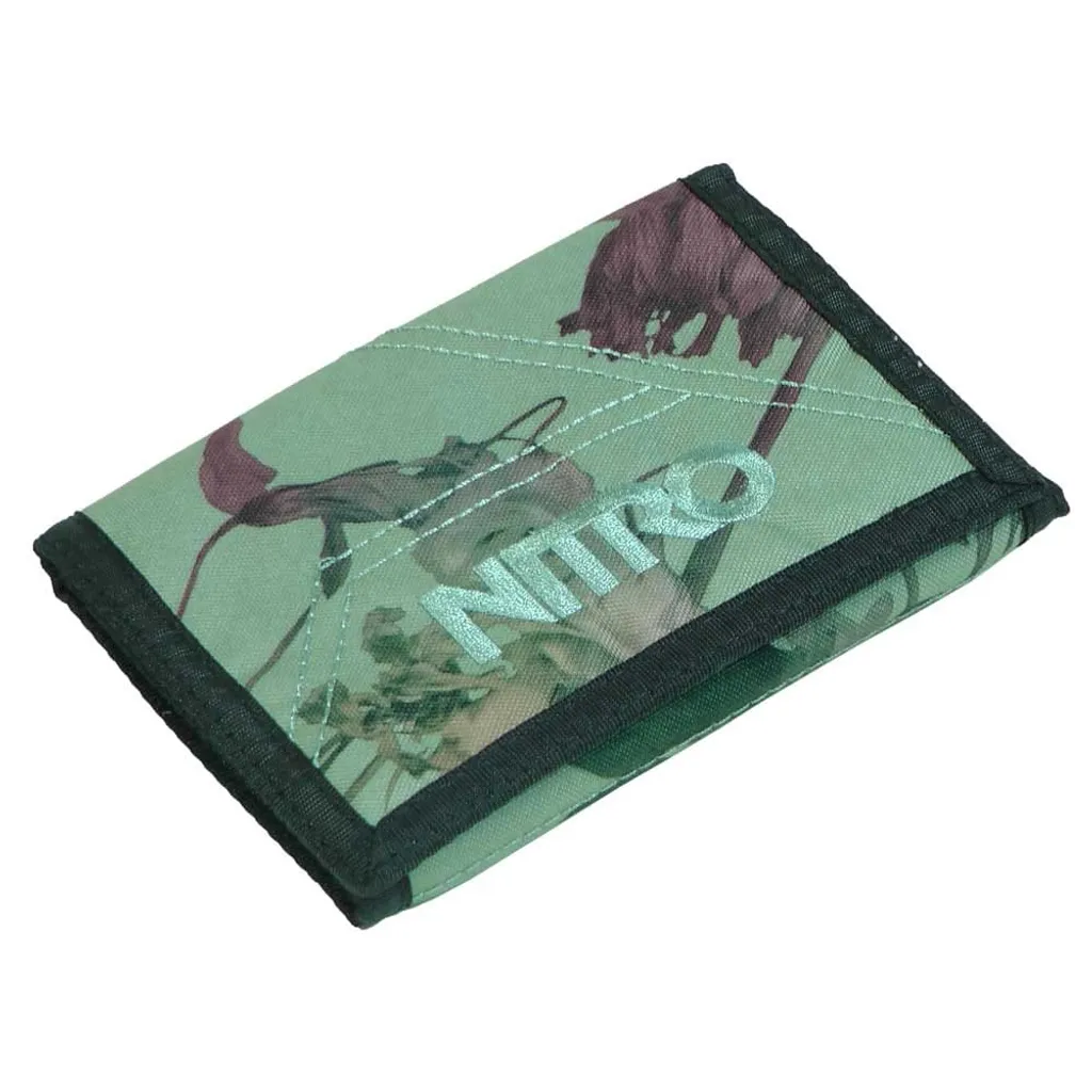 NITRO portafoglio Daypacker Collection Wallet Dead Flower verde multicolore