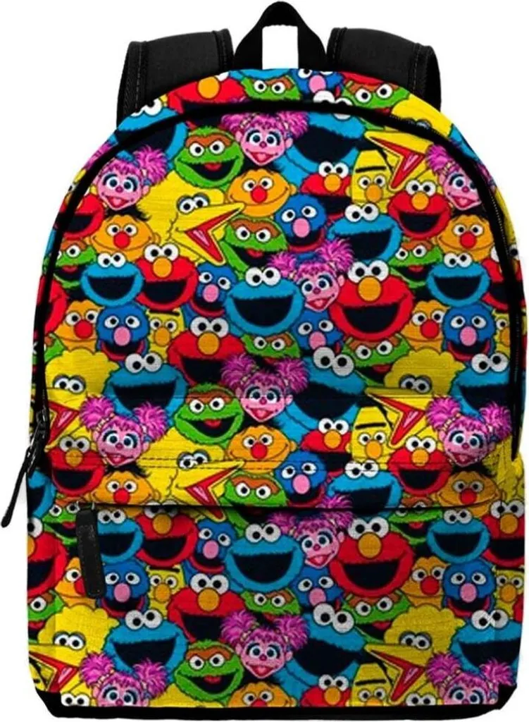 Sac à dos Sesame Street 44cm idéal pour l'école primaire et le collège