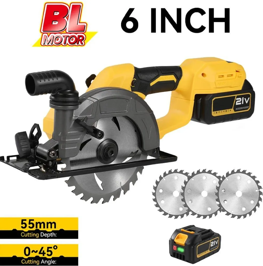 Scie circulaire sans fil 18V pour coupes profondes 55mm sans effort bois