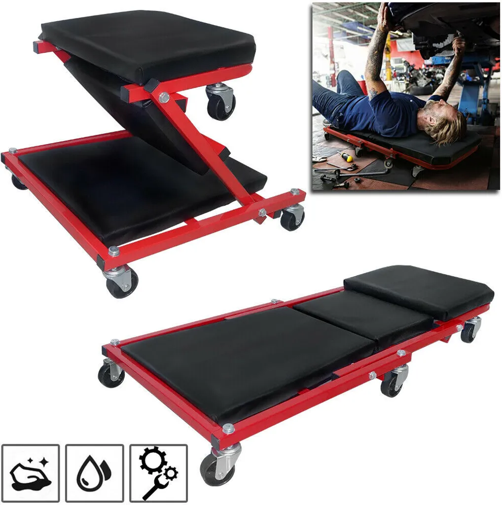 Évitez le Mal de Dos avec ce Tabouret et Planche d'Atelier 2 en 1 150kg