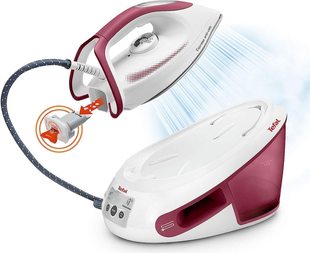 Ferro Da Stiro Tefal Express Anti-Calc 6.2 Bar - Generatore Di Vapore Con Piastra Autopulente - Foto 14