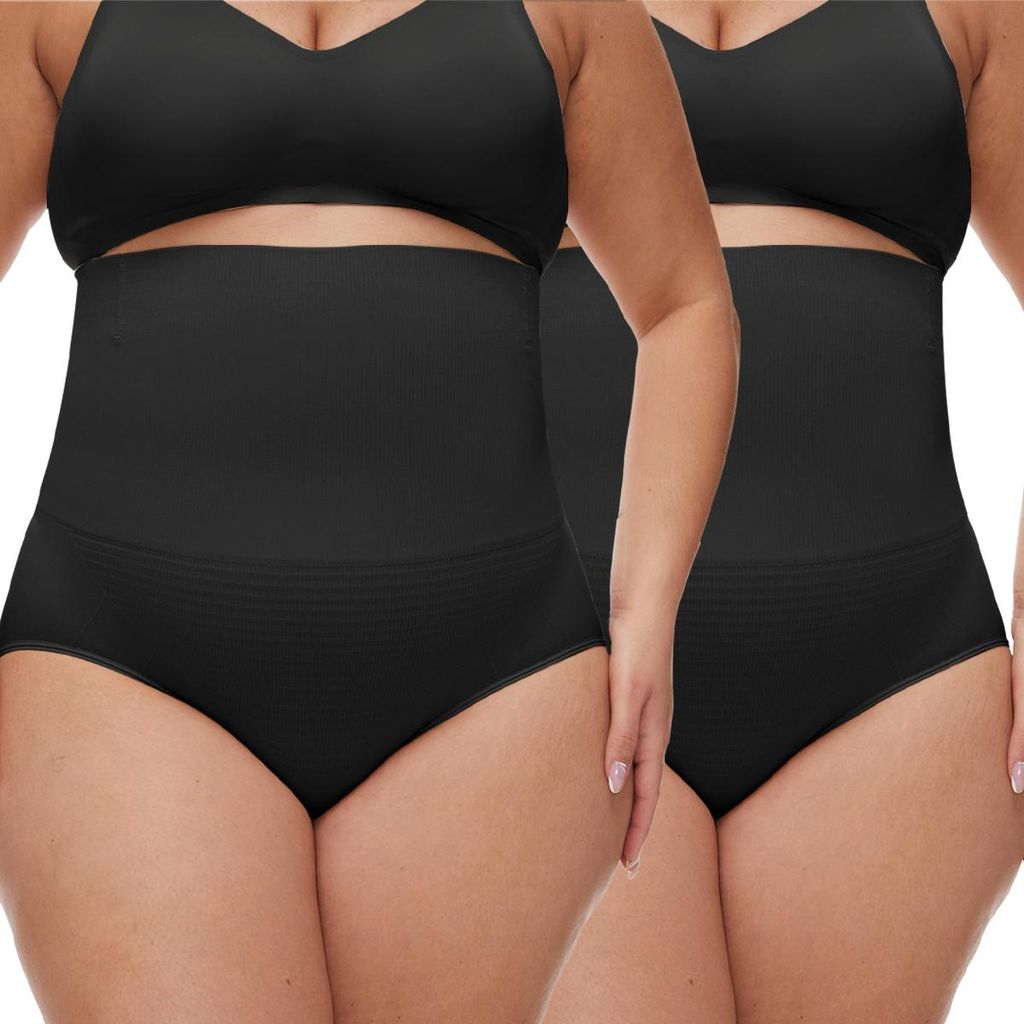 2 Stück Übergröße Shapewear Damen Bauchweg Unterhose,Hoher Produktbild 
