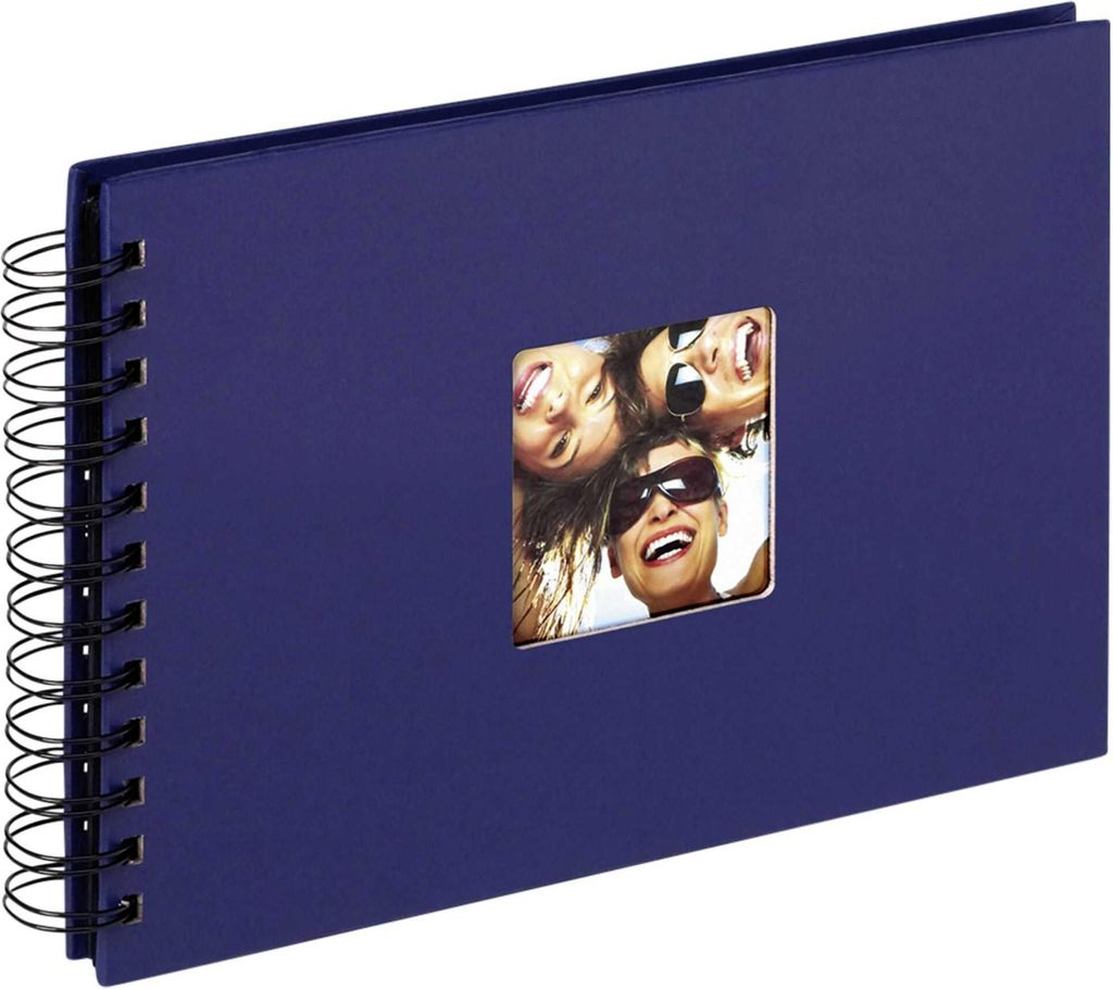 Walther Fun blau           23x17 40 schwarze Seiten Spiral Produktbild 