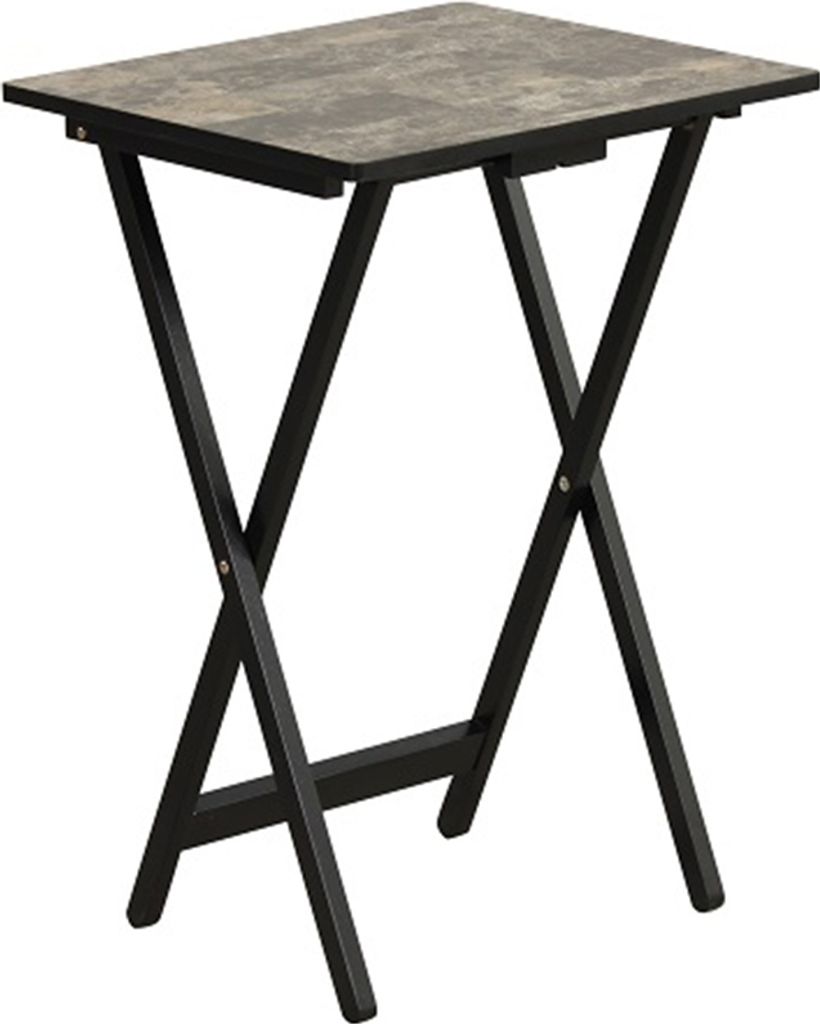 KOMFOTTEU 4er Set klappbare Gartentische, rechteckige Couchtische mit Metallgestell, Balkontische mit 30kg belastbar, Campingtische für Terrasse, ...