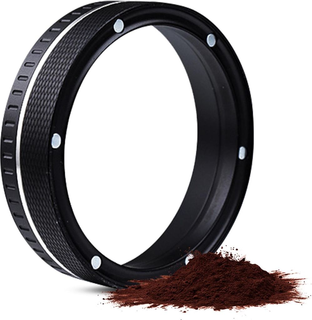 Magnetischer Dosiertrichter, Espresso-Kaffeering aus Aluminiumlegierung mit 6-Punkt-Magneten, Diamantstruktur, passend für 54 mm Delonghi Donlim B...