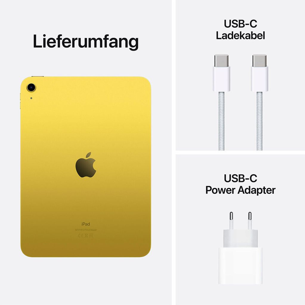 Apple iPad 10,9 (10. Gen) 256GB Wi-Fi Yellow Produktbild 12