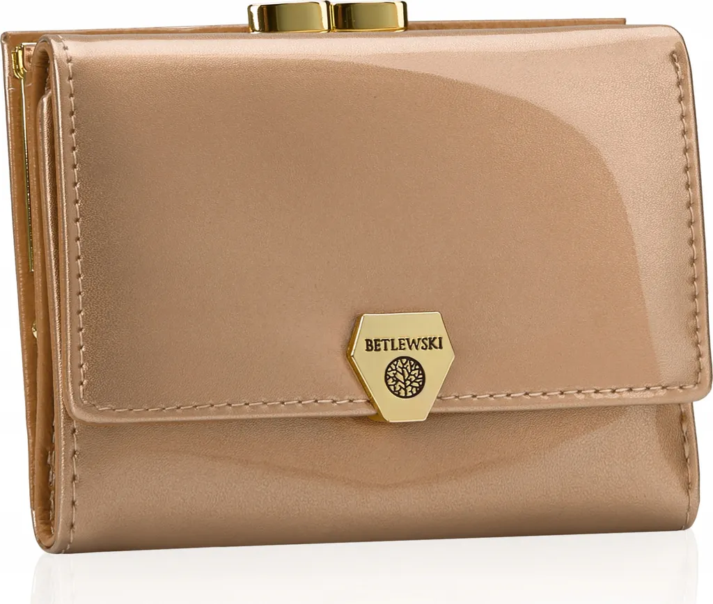 Betlewski BPDVS14ZLOTY77119 Oro - Portafoglio XL in Pelle Luxury