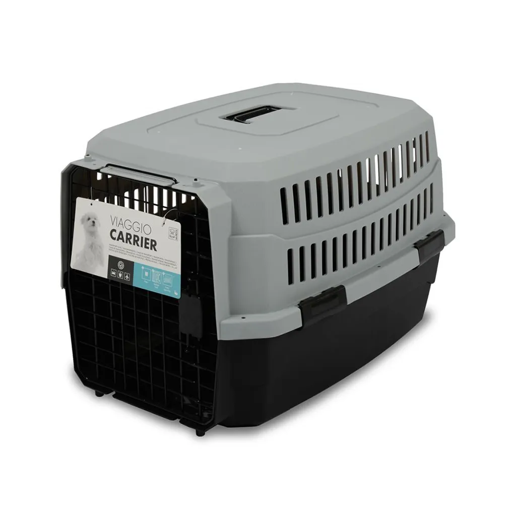 Caisse de Transport pour Chiens Viaggio Taille M avec Grilles Aération
