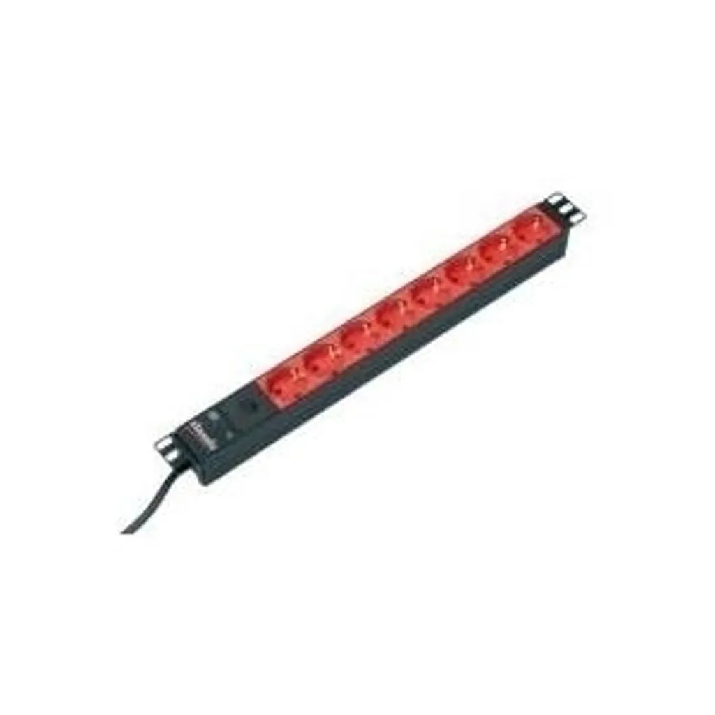PDU Rack Bachmann 19" ALU 8 Posti | Spina C14 per UPS | 1U Nero/Argento