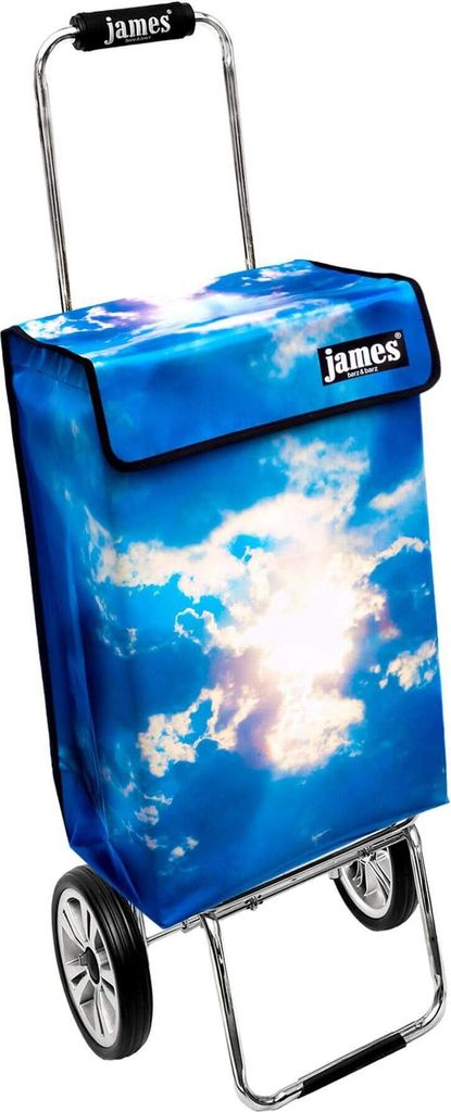 James Einkaufstrolley - HEAVEN - stabiler Einkaufswagen mit individuellem Design - einfarbig: blau in Ausführung: Chrome19
