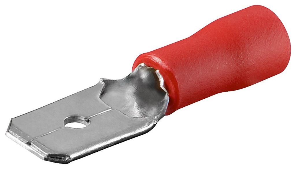 fixpoint Flachstecker 6,4 mm x 0,8 mm 0,5 mm - 1 mm rot 100 Stück